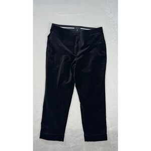 Ann Taylor‎ Women Size 16 Black Velvet Trouser Capri Pants